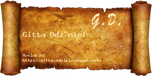Gitta Dániel névjegykártya